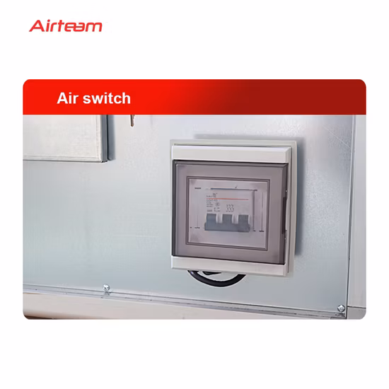Sistema de ventilação da unidade de tratamento de ar do trocador de calor tipo gabinete